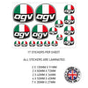 MHS01- MHS10 Motorcycle Helmet Kit 1 Sticker Graphic Decal Laminated Motorbike Bike Various Designs Available