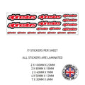 MHS02 Alpinestars Motorcycle Helmet Sticker Graphic Decal Laminated Motorbike Bike