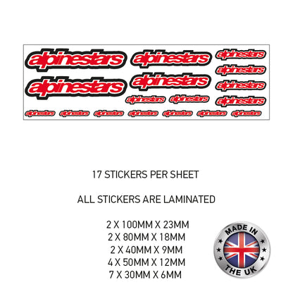 MHS01- MHS10 Motorcycle Helmet Kit 1 Sticker Graphic Decal Laminated Motorbike Bike Various Designs Available