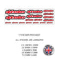 MHS01- MHS10 Motorcycle Helmet Kit 1 Sticker Graphic Decal Laminated Motorbike Bike Various Designs Available