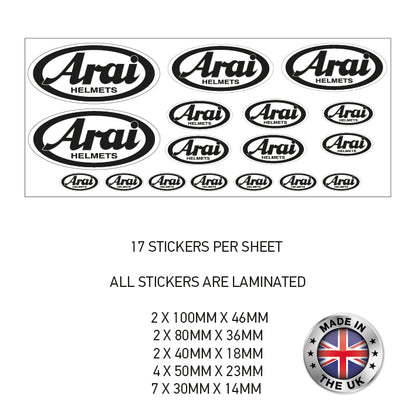 MHS01- MHS10 Motorcycle Helmet Kit 1 Sticker Graphic Decal Laminated Motorbike Bike Various Designs Available