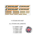 MHS08 Dunlop Motorcycle Helmet Sticker Graphic Decal Laminated Motorbike Bike
