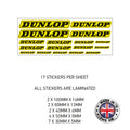 MHS09 Dunlop Motorcycle Helmet Sticker Graphic Decal Laminated Motorbike Bike