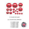 MHS11- MHS20 Motorcycle Helmet Kit 11 Sticker Graphic Decal Laminated Motorbike Bike Various Designs Available