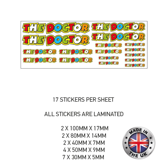 MHS11- MHS20 Motorcycle Helmet Kit 11 Sticker Graphic Decal Laminated Motorbike Bike Various Designs Available