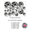MHS11- MHS20 Motorcycle Helmet Kit 11 Sticker Graphic Decal Laminated Motorbike Bike Various Designs Available