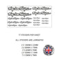 MHS11- MHS20 Motorcycle Helmet Kit 11 Sticker Graphic Decal Laminated Motorbike Bike Various Designs Available