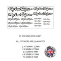 MHS19 Troy Lee Designs Motorcycle Helmet Sticker Graphic Decal Laminated Motorbike Bike