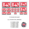 MHS20 Yoshimura Motorcycle Helmet Sticker Graphic Decal Laminated Motorbike Bike