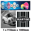 MONORBS01 Martini Racing Style Mono Bonnet Stripe For Porsche