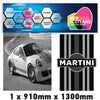 MONORBS02 Martini Racing Style Mono Bonnet Stripe For Porsche