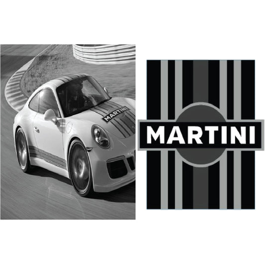 MONORBS01-05 Martini Racing Style Mono Bonnet Stripe For Porsche