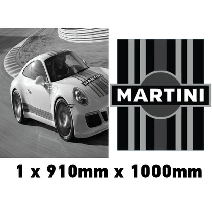 MONORBS01 Martini Racing Style Mono Bonnet Stripe For Porsche
