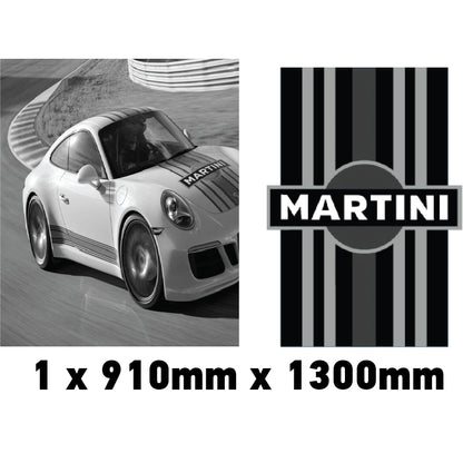 MONORBS02 Martini Racing Style Mono Bonnet Stripe For Porsche