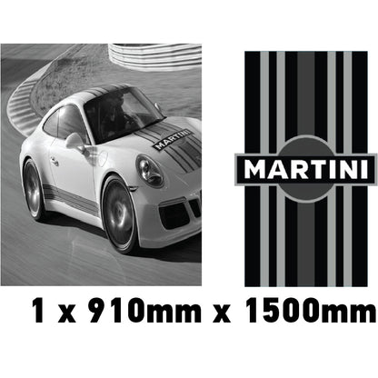 MONORBS03 Martini Racing Style Mono Bonnet Stripe For Porsche