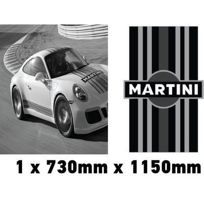 MONORBS04 Martini Racing Style Mono Bonnet Stripe For Porsche