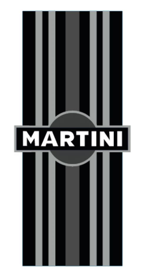 MONORBS05 Martini Racing Style Mono Bonnet Stripe For Porsche