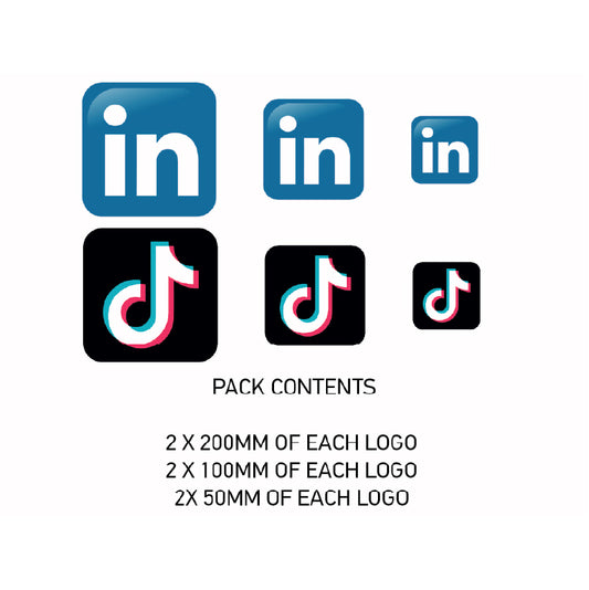 MP15 Linked-In And Tik Tok Social Media Pack Graphics Kit Sign Writing Vehicle lettering Livery