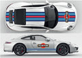 MPS02 Martini Racing Style Blue Stripes Kit For Porsche