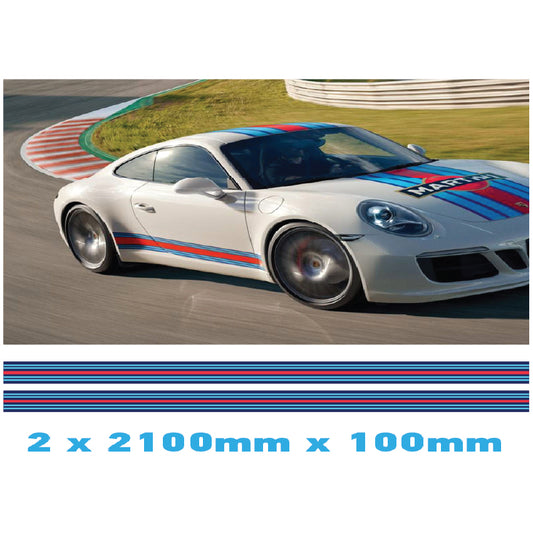 MR2.1/100x2 Martini Racing 2x2100mm x 100mm stripes for Porsche