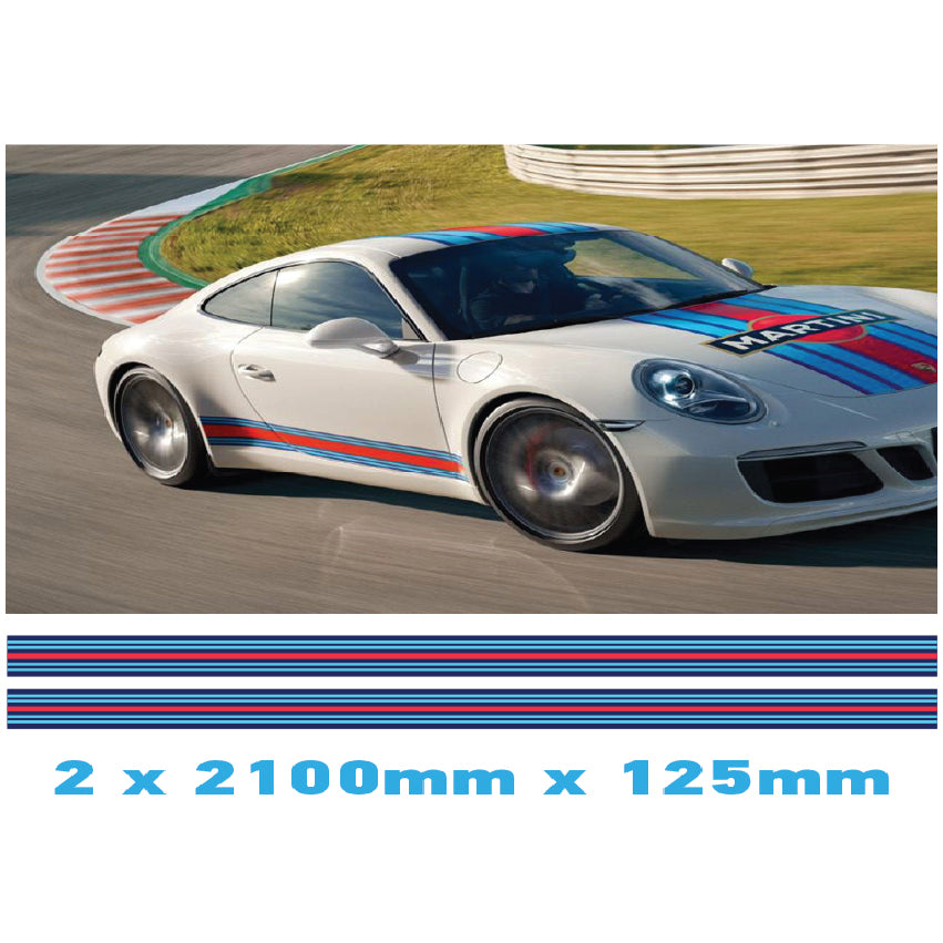 Martini Racing Side stripes Various Styles & Sizes Available