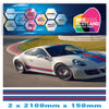 MR2.1/150x2 Martini Racing 2x2100mm x 150mm stripes for Porsche
