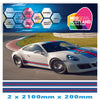 MR2.1/200x2 Martini Racing 2x2100mm x 200mm stripes for Porsche