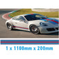 MR1.1/200x1 Martini Racing 1100mm x 200mm Bonnet stripe for Porsche