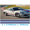 MR2.1/300x2 Martini Racing 2x2100mm x 300mm stripes for Porsche