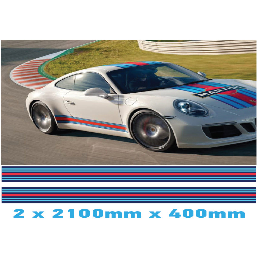 Martini Racing Side stripes Various Styles & Sizes Available