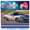 MR2.1/500x2 Martini Racing 2x2100mm x 500mm stripes for Porsche
