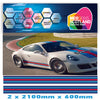 MR2.1/600x2 Martini Racing 2x2100mm x 600mm stripes for Porsche