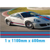 MR1.1/600x1 Martini Racing 1100mm x 600mm Bonnet stripe for Porsche