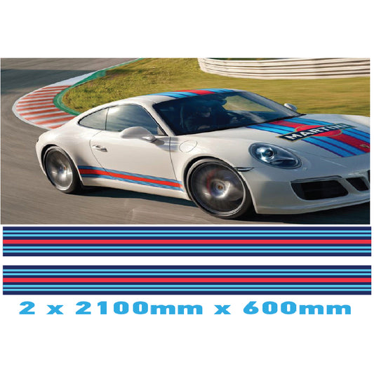 MR2.1/600x2 Martini Racing 2x2100mm x 600mm stripes for Porsche