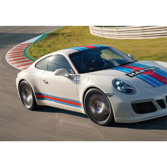 MR1.1 Martini Racing Bonnet stripe 1.1m (1100mm) Long laminated for Porsche le mans sticker graphics various widths available