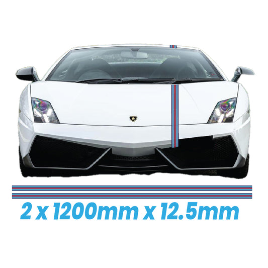 MRPIN12.5 Martini Racing Pin Stripes 1200mm x 12.5mm Long for Porsche