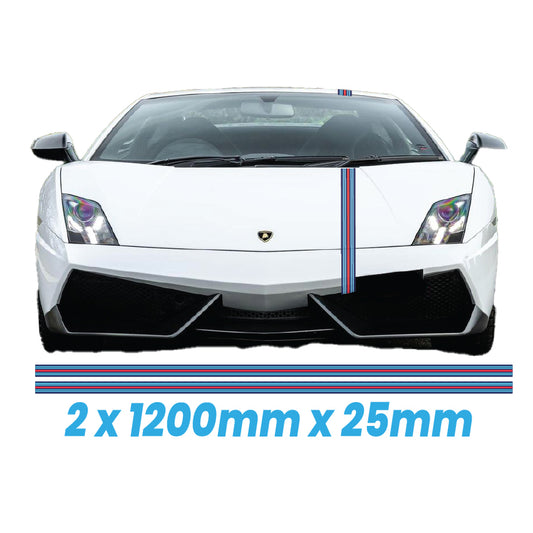 MRPIN25 Martini Racing Pin Stripes 1200mm x 25mm Long for Porsche