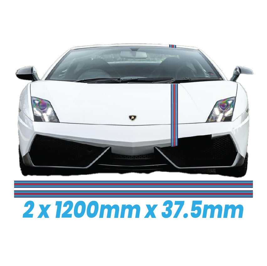 MRPIN37.5 Martini Racing Pin Stripes 1.2m 1200mm x 37.3mm Long for Porsche