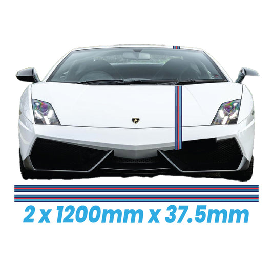 MRPIN37.5 Martini Racing Pin Stripes 1.2m 1200mm x 37.3mm Long for Porsche
