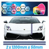 MRPIN50 Martini Racing Pin Stripes 1.2m 1200mm x 50mm Long for Porsche