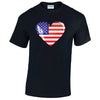 America Heart Mens Cotton T-shirts 5 sizes 3 Colours Available Printed MT01