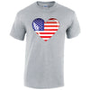America Heart Mens Cotton T-shirts 5 sizes 3 Colours Available Printed MT01