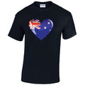 T03 Australia Heart Unisex Cotton T-Shirts Various Sizes & Colours Available