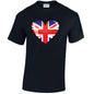 British Heart Mens Cotton T-Shirt 5 sizes 3 Colours Available Printed MT04