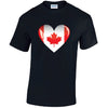 Canada Heart Mens Cotton T-Shirt 5 sizes 3 Colours Available Printed MT05