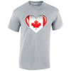Canada Heart Mens Cotton T-Shirt 5 sizes 3 Colours Available Printed MT05