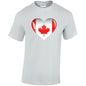 Canada Heart Mens Cotton T-Shirt 5 sizes 3 Colours Available Printed MT05