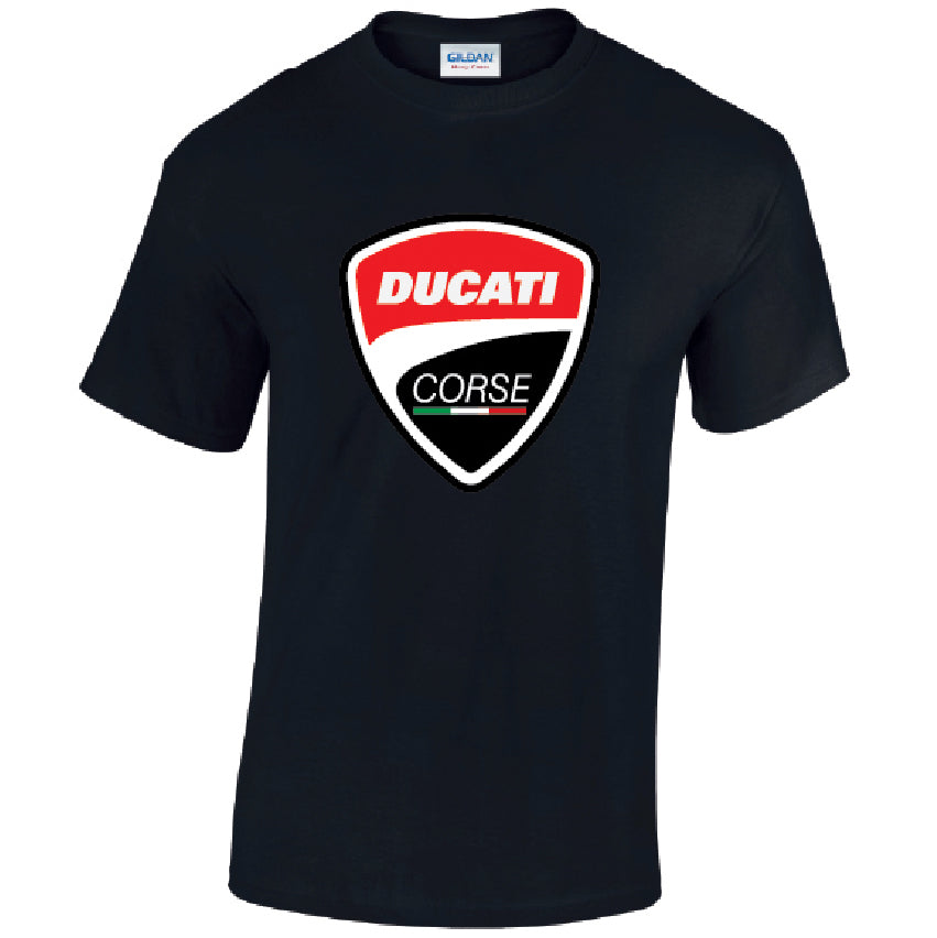 Ducati Corse Mens Cotton T-Shirt 5 sizes 3 Colours Available Printed MT07