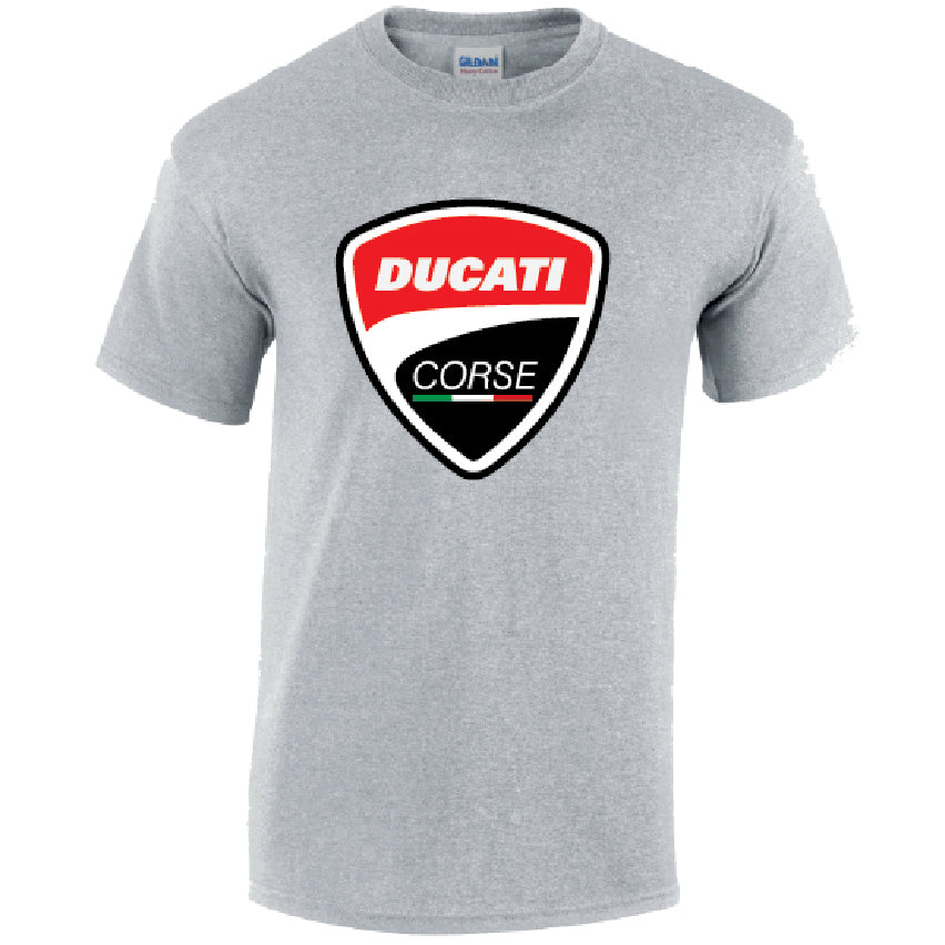 Ducati Corse Mens Cotton T-Shirt 5 sizes 3 Colours Available Printed MT07