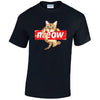 Meow Cat Mens Cotton T-Shirt 5 sizes 3 Colours Available Printed MT10